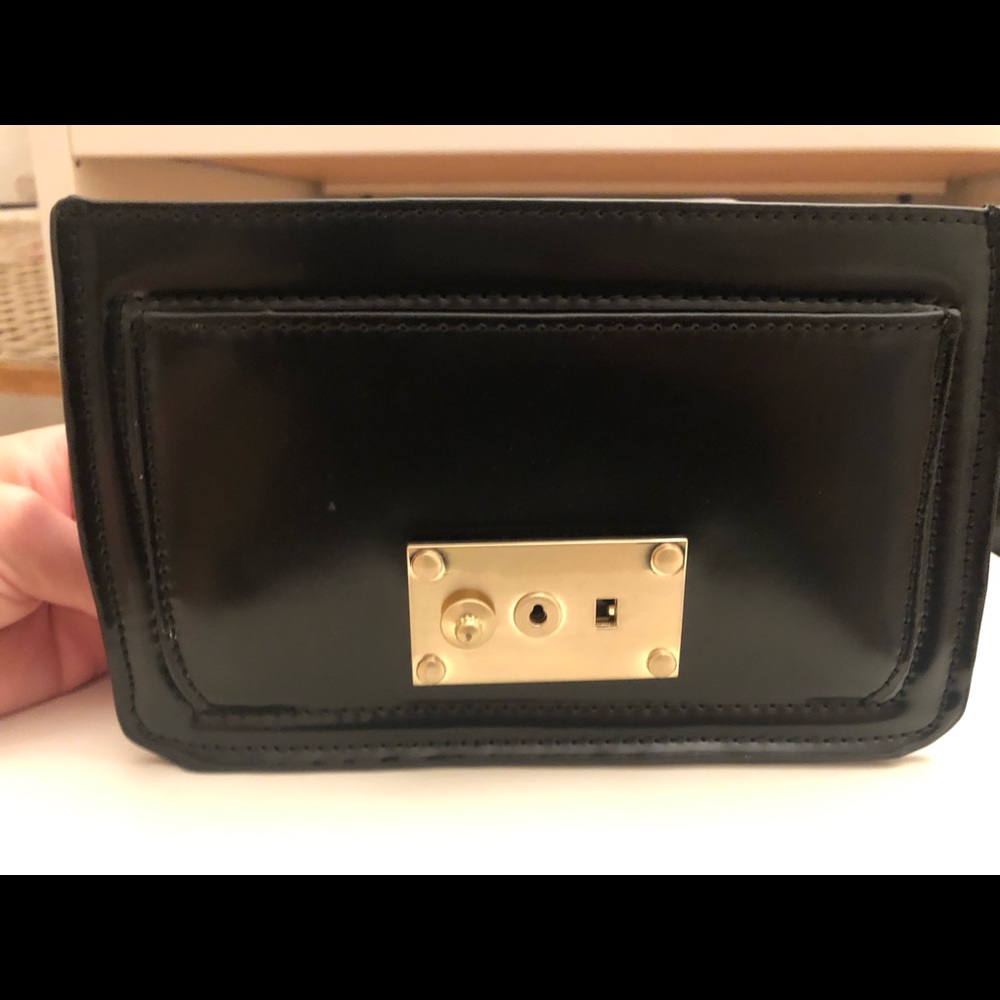 Zara Mini Crossbody Bag Black with Red Accent - Picture 10 of 10